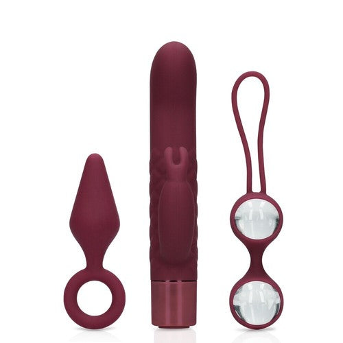 Sexplore Sex Toy Kit for Her Sexy Rabbit Vibrator Butt Plug Kegel Balls Gift Set