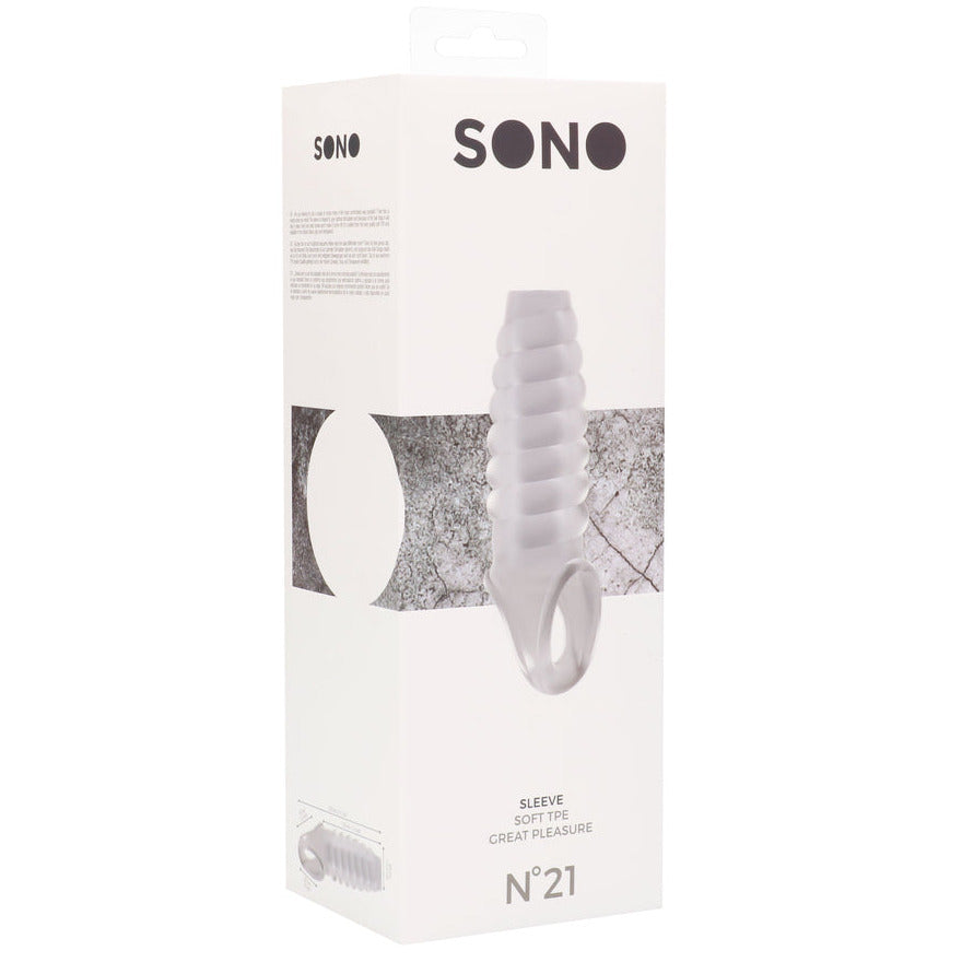 Shots Toys Sono No.21 Stretchy Thick Ribbed Penis Sleeve Extender
