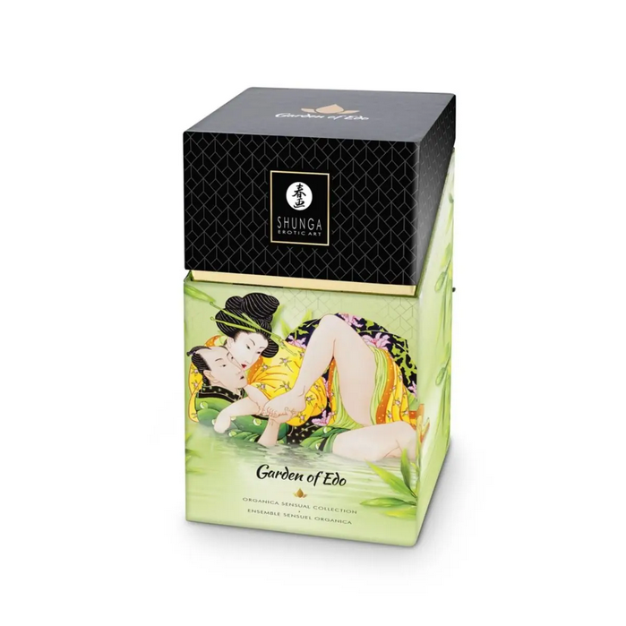 Shunga Luxury Gift Set Garden of Edo Green Tea Massage Oil Lube Stimulant Cream