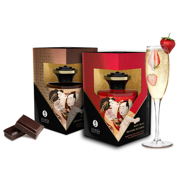 Shunga Luxury Edible Body Paint Chocolate Strawberry Vanilla Couples Sex Game