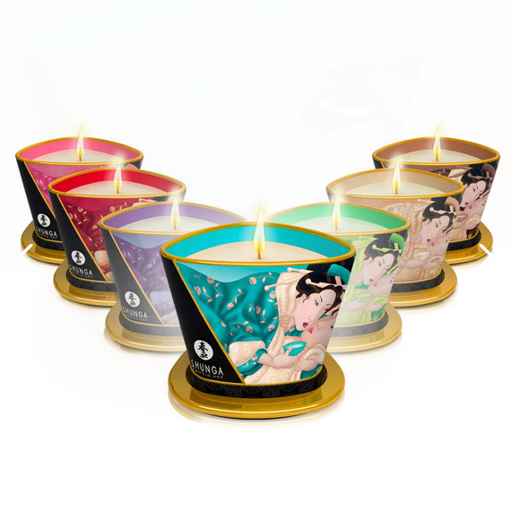 Shunga Sensual Erotic Massage Warm Oil Candle 100% Natural Vegan Scented 170ml