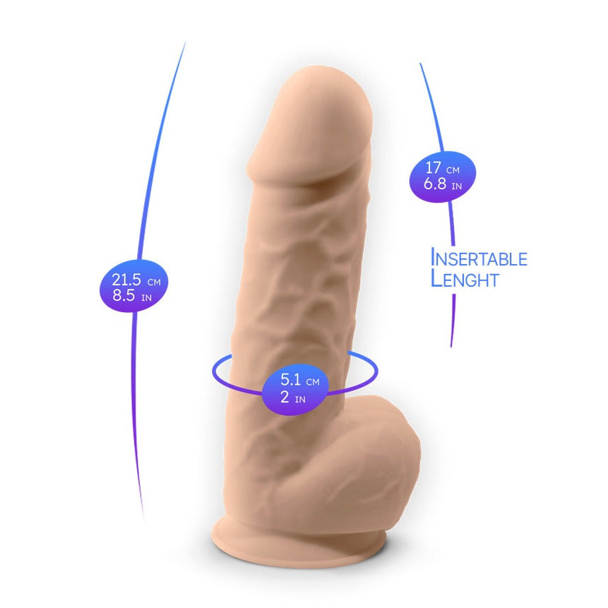 SilexD Model 1 Remote Controlled Vibrating Silicone 8.5 Inch Suction Cup Dildo