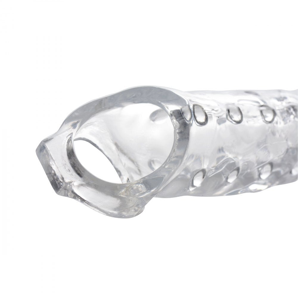 Size Matters 3 Inch Clear Penis Beaded Extender Sleeve