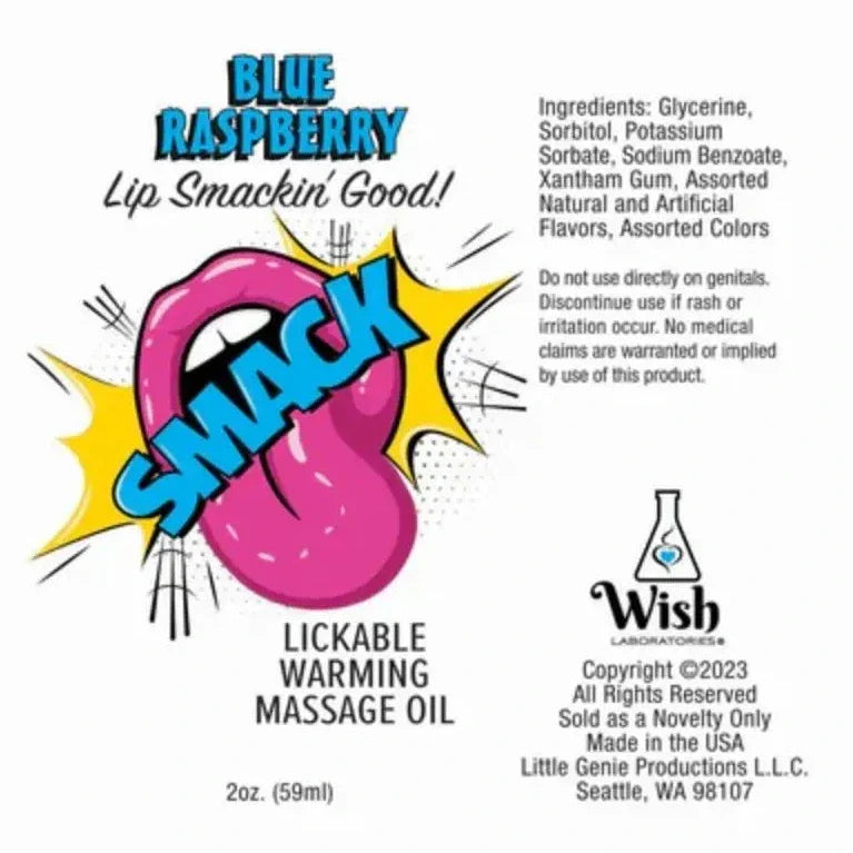 Smack Warming & Lickable Flavoured Couples Massage Oil 59ml