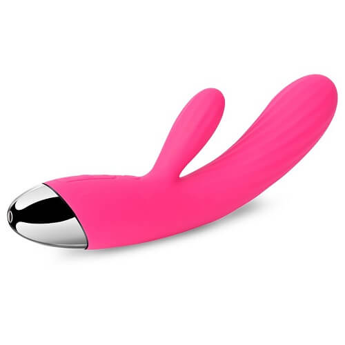 Svakom Angel Warming Rabbit Vibrator Pink Silicone Clitoral G-Spot Massager USB