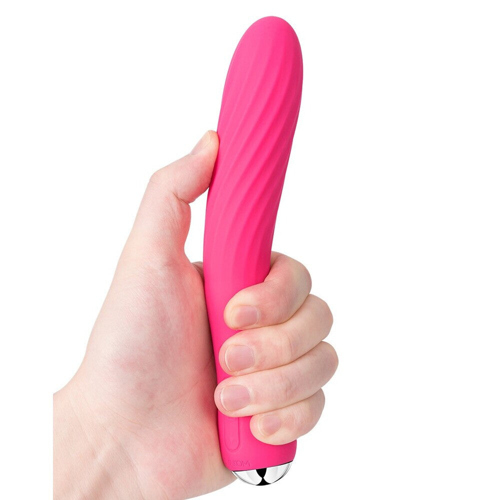 Svakom Anya Powerful Warming Clit G-Spot Vibrator Pink Ribbed Rechargeable Wand