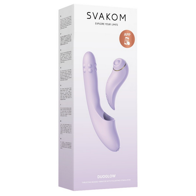 Svakom Duoglow 2 in 1 Clit G-Spot Thrusting Heating Pulse Vibrator App Control