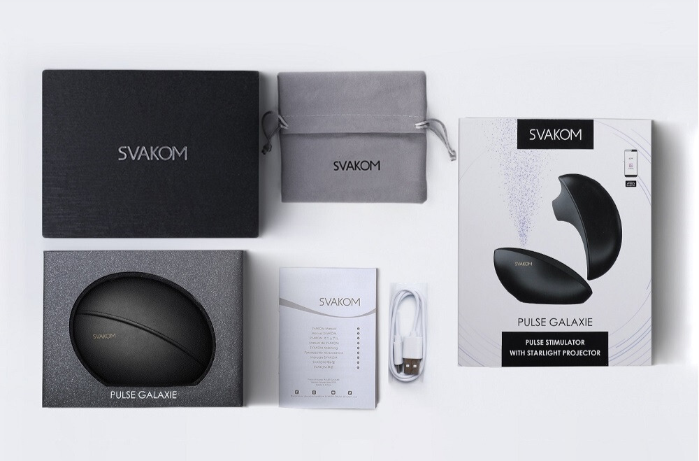 Svakom Galaxie Suction Vibrator Remote App Control Mood Projector Midnight Black