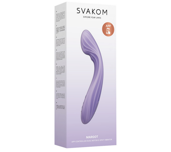 Svakom Margot G-Spot P-Spot Deep Heating Vibrator Lilac Silicone App Control