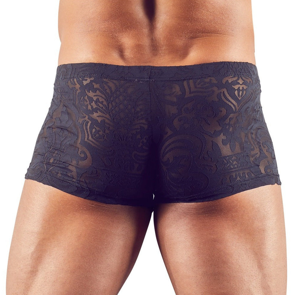 Svenjoyment Patterned Revealing Boxer Briefs Sheer Black Small - Extra Large