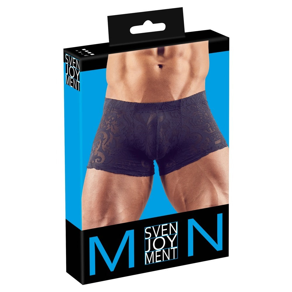 Svenjoyment Patterned Revealing Boxer Briefs Sheer Black Small - Extra Large