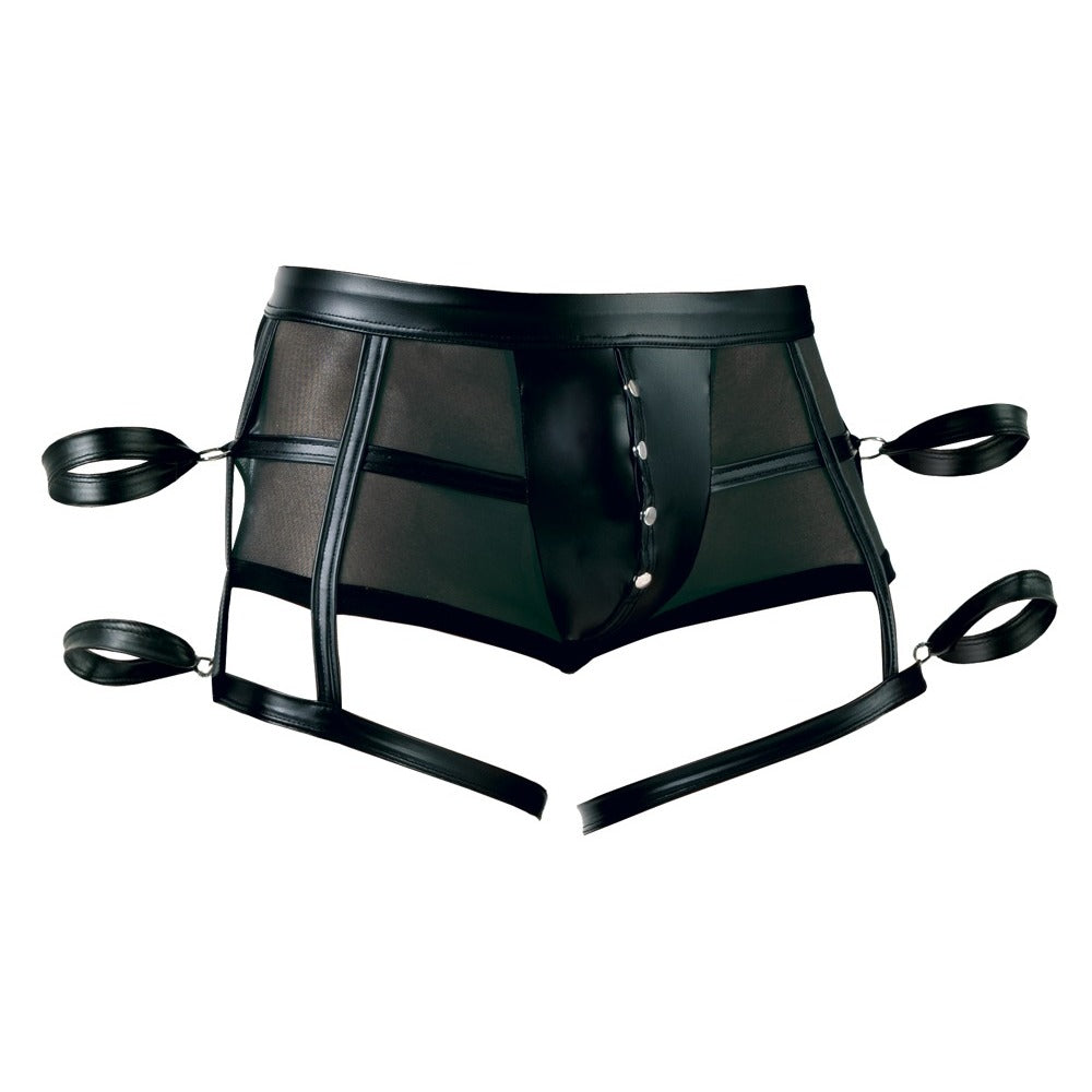 Svenjoyment Powernet Mens Bondage Pants With Arm Restraints Small - Extra Large