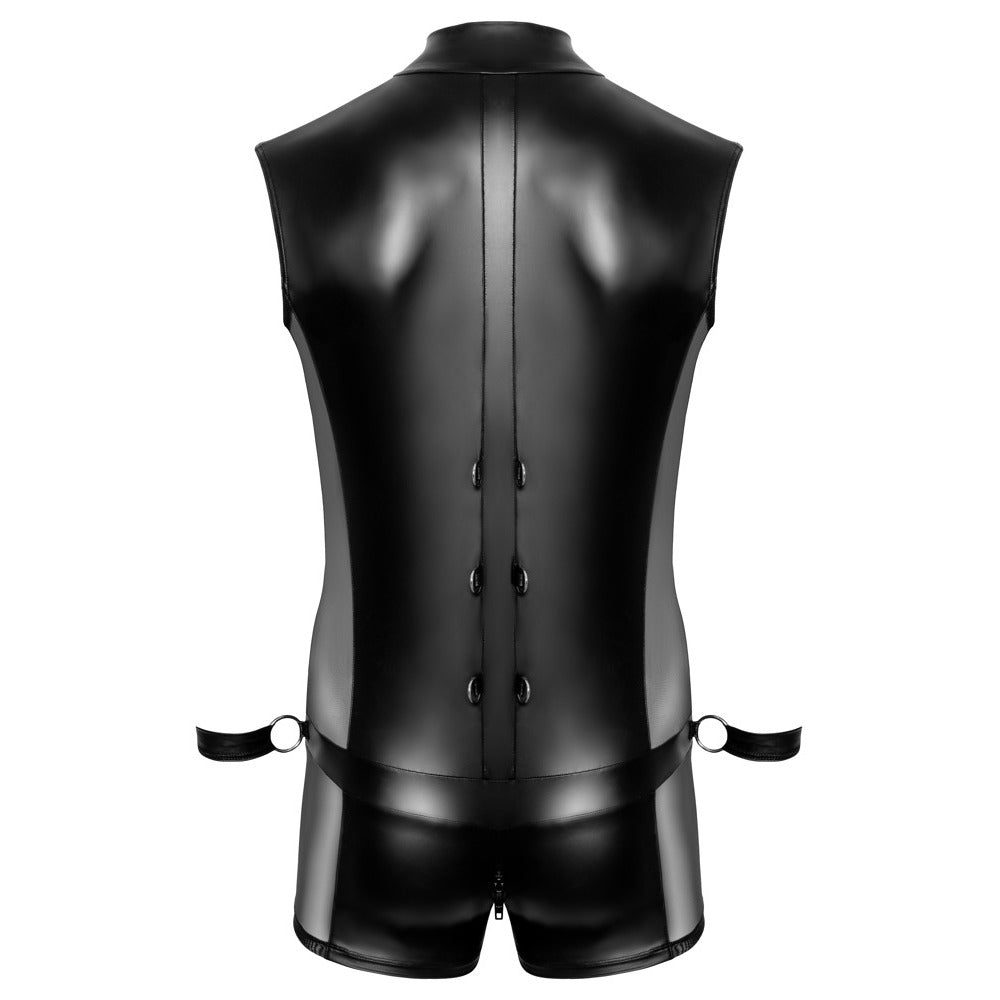 Svenjoyment Sleeveless Body Jumpsuit WIth Arm Loop Restraints Small - Extra Large