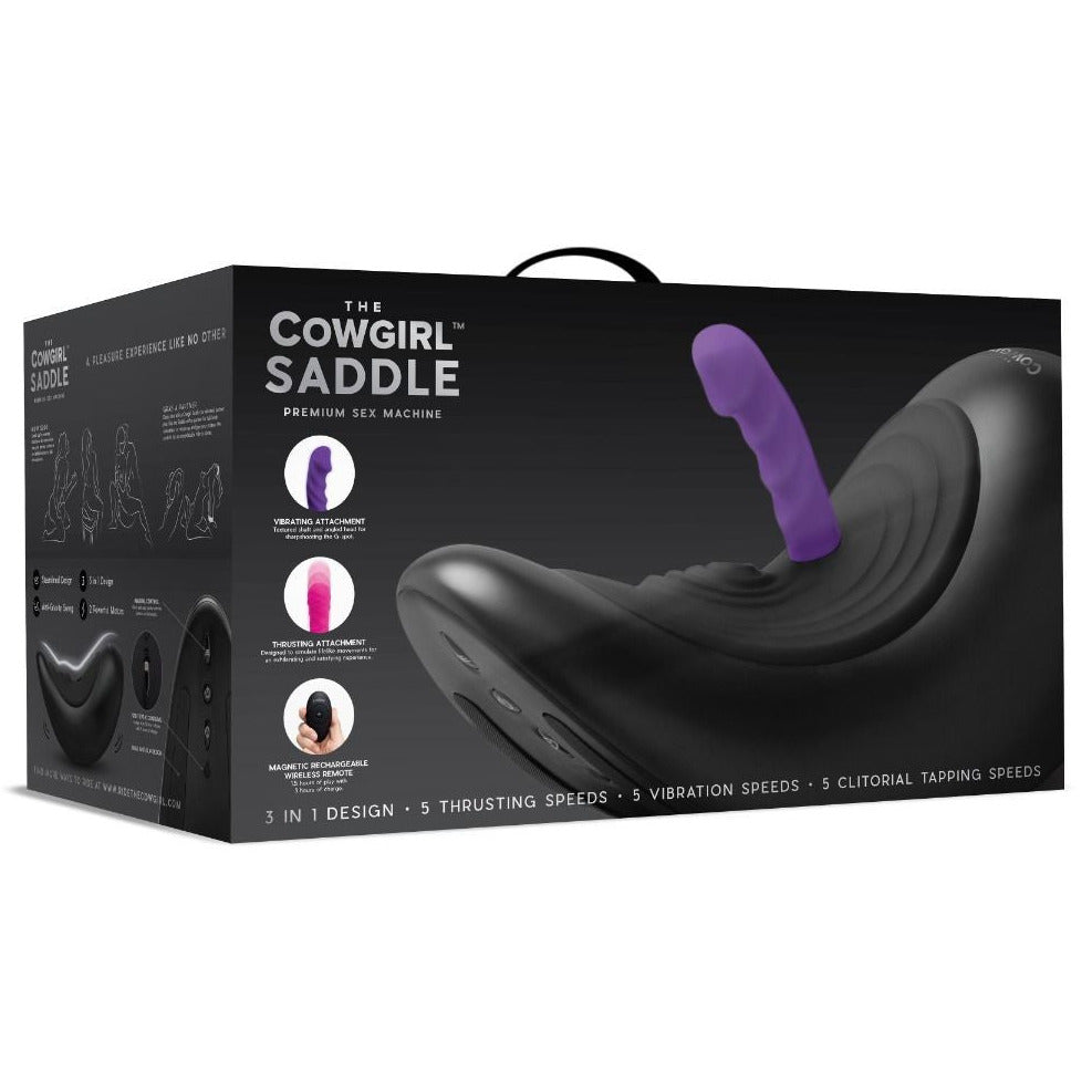 The Cowgirl Saddle Sex Machine Sit On Vibrator G-Spot Clitoral Stimulator Lay-On