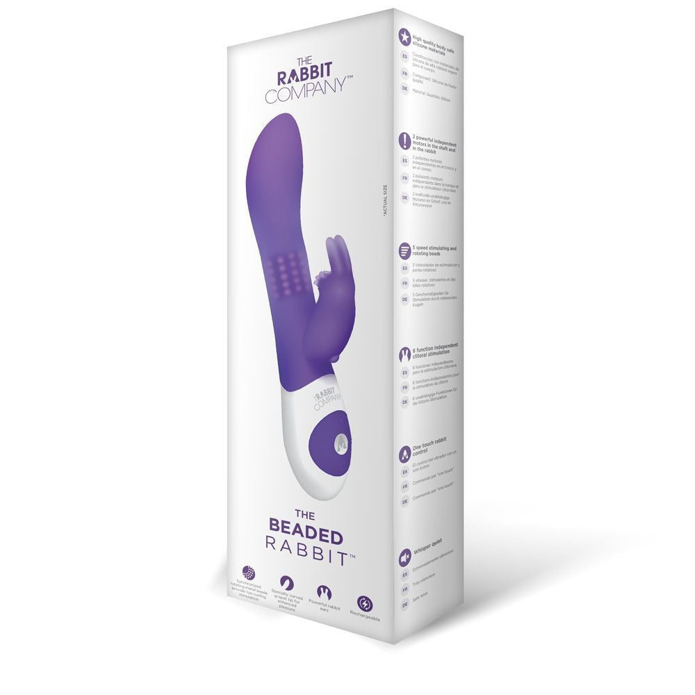 The Rabbit Company Beaded G-Spot Clitoral Vibrator Silicone USB Massage Wand