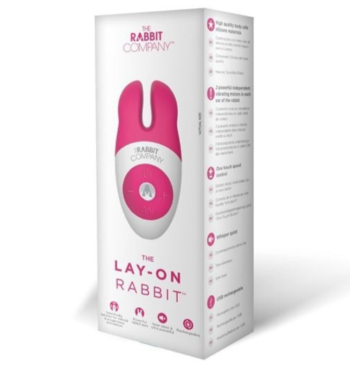 The Rabbit Company Lay On Massager Clit Vibrator Multispeed Silicone USB Pink