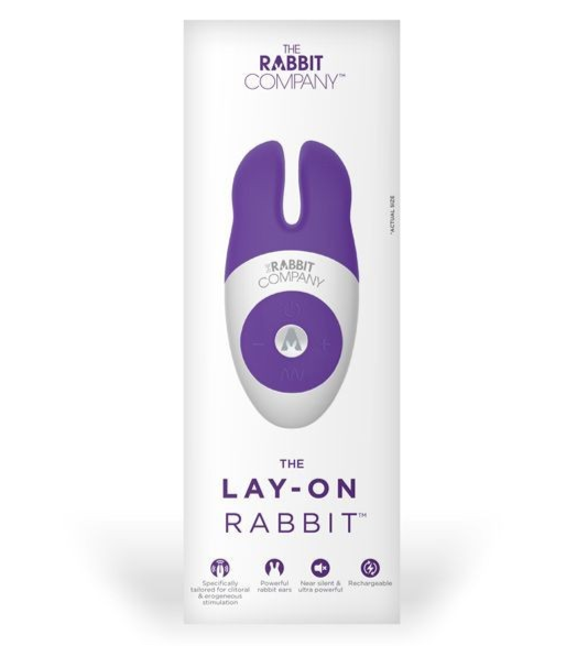 The Rabbit Company Lay On Massager Clit Vibrator Multispeed Silicone USB Purple