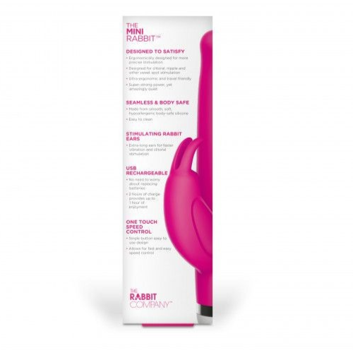The Rabbit Company Mini Rabbit Clit Vibrator G Spot Waterproof USB Rechargeable Pink
