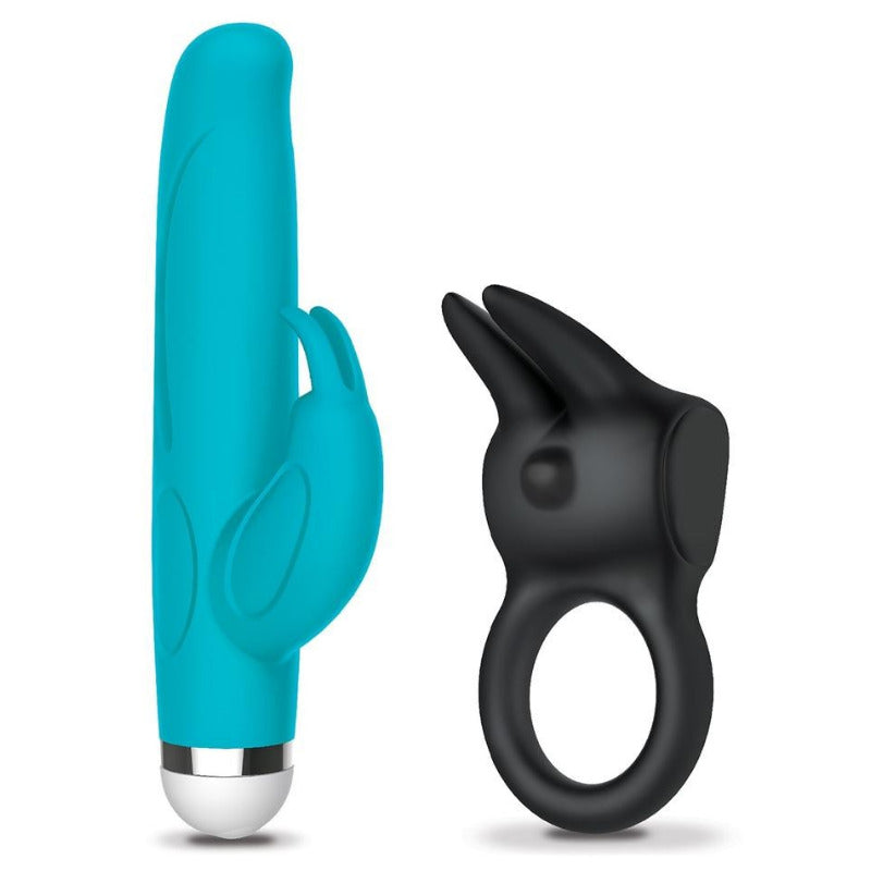 The Rabbit Company Mini Rabbit Vibe Cock Ring Set Clit G-Spot Rabbit Couples Set