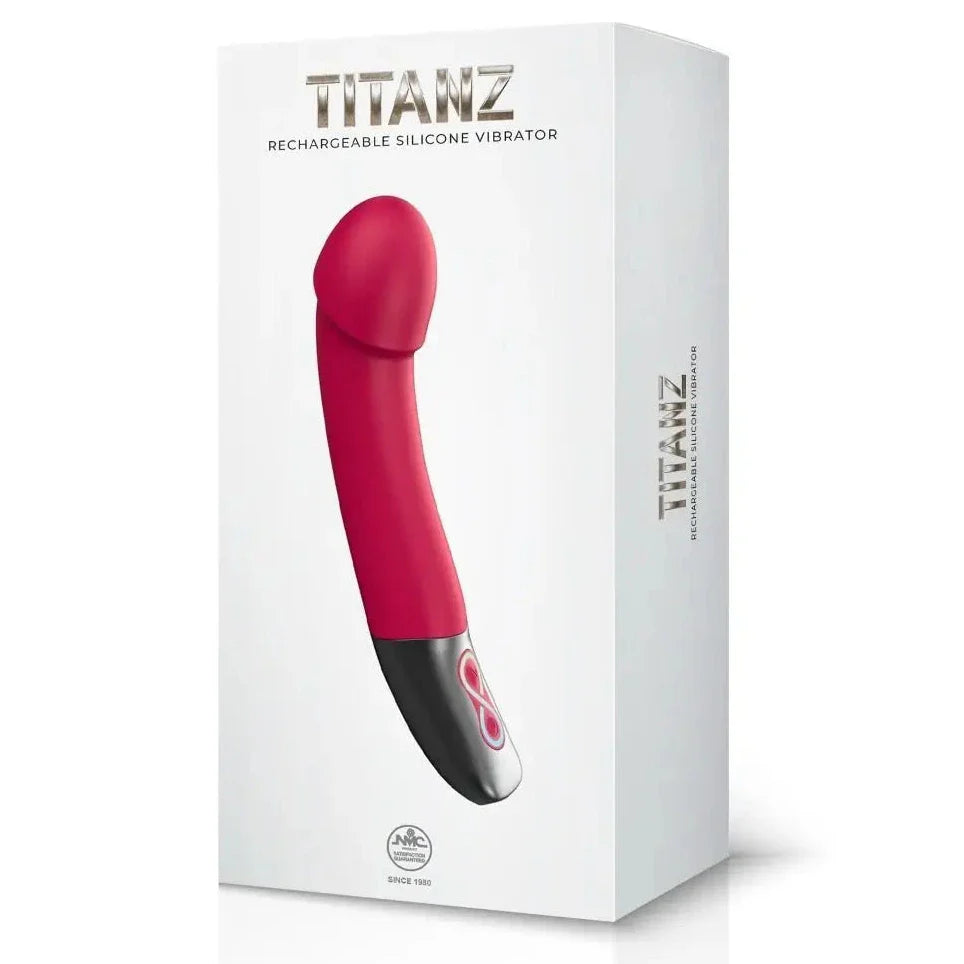 Titanz Bendable Silicone G-Spot Prostate Vibrator USB Rechargeable Pink Massager