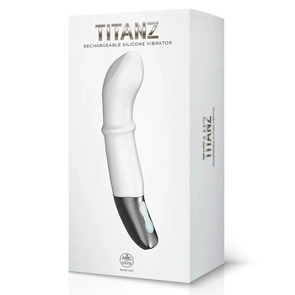 Titanz Come Hither Motion Rechargeable G-Spot Prostate Silicone Vibrator White