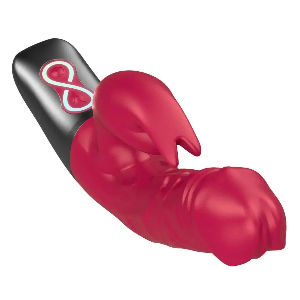 Titanz Rotating 3.5 Inch Rechargeable Silicone Rabbit Vibrator With Clit Stimulation Pink