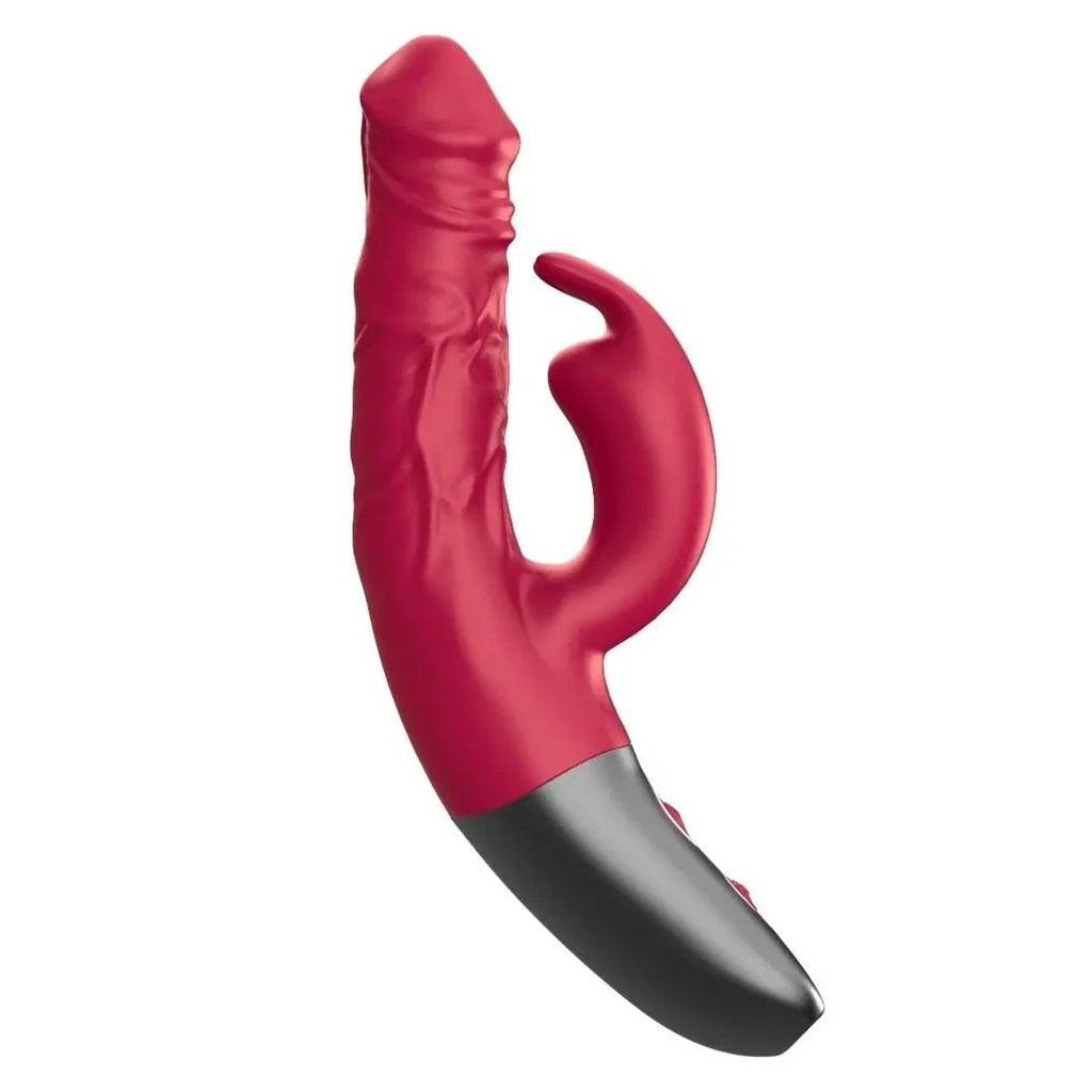 Titanz Rotating 3.5 Inch Rechargeable Silicone Rabbit Vibrator With Clit Stimulation Pink