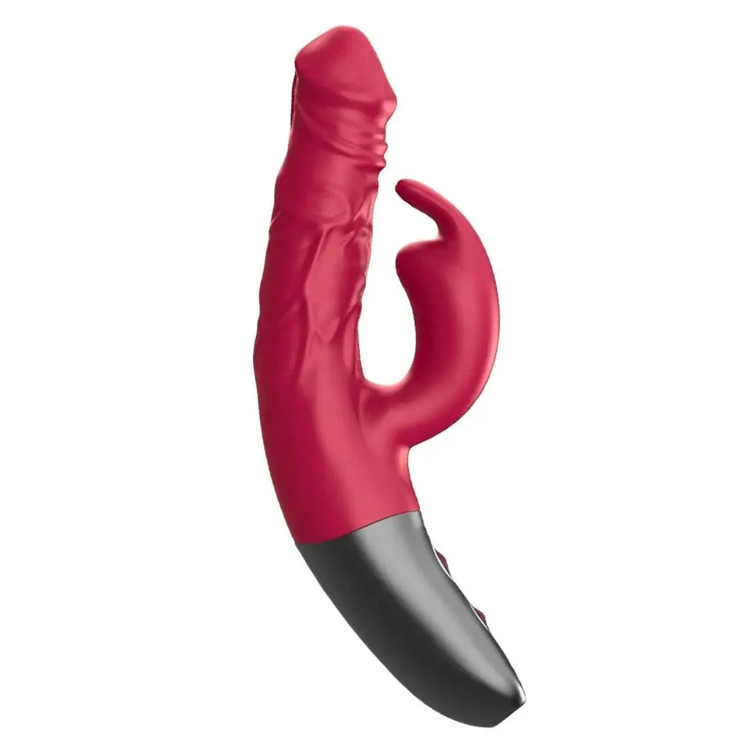 Titanz Rotating 3.5 Inch Rechargeable Silicone Rabbit Vibrator With Clit Stimulation Pink