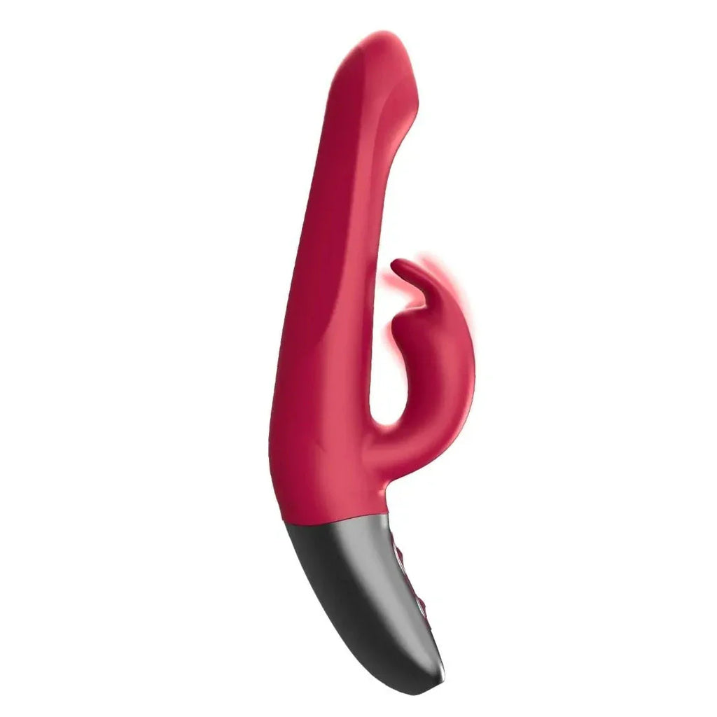 Titanz Rotating 5 Inch Rechargeable Silicone Rabbit Vibrator With Clit Stimulation Pink