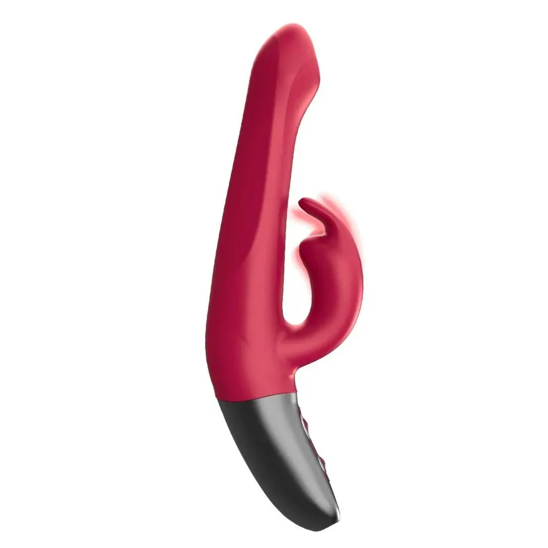 Titanz Rotating 5 Inch Rechargeable Silicone Rabbit Vibrator With Clit Stimulation Pink