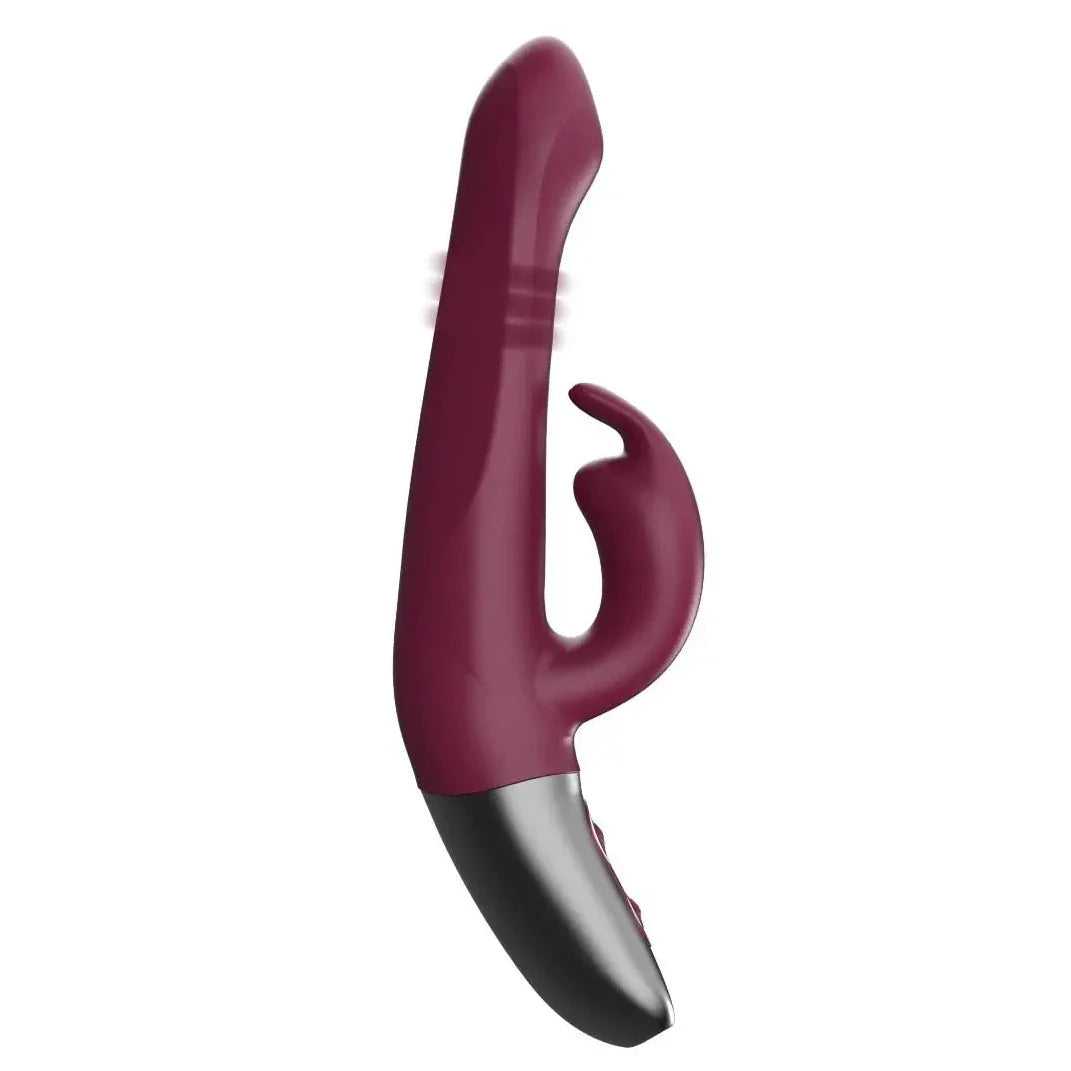 Titanz Rotating 5 Inch Rechargeable Silicone Rabbit Vibrator With Clit Stimulation Purple