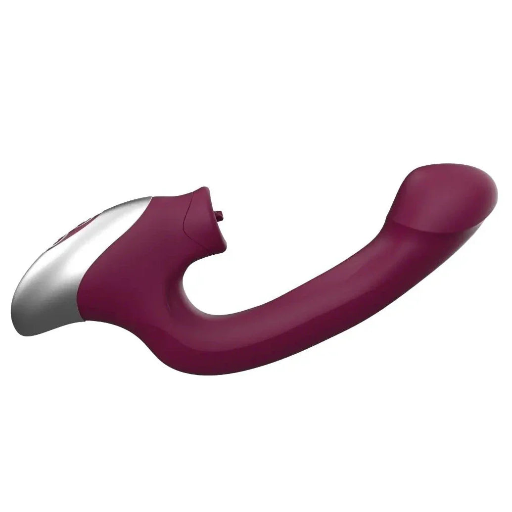 Titanz Silicone G-Spot & Clit Tickler Rechargeable Dual Vibrator Purple