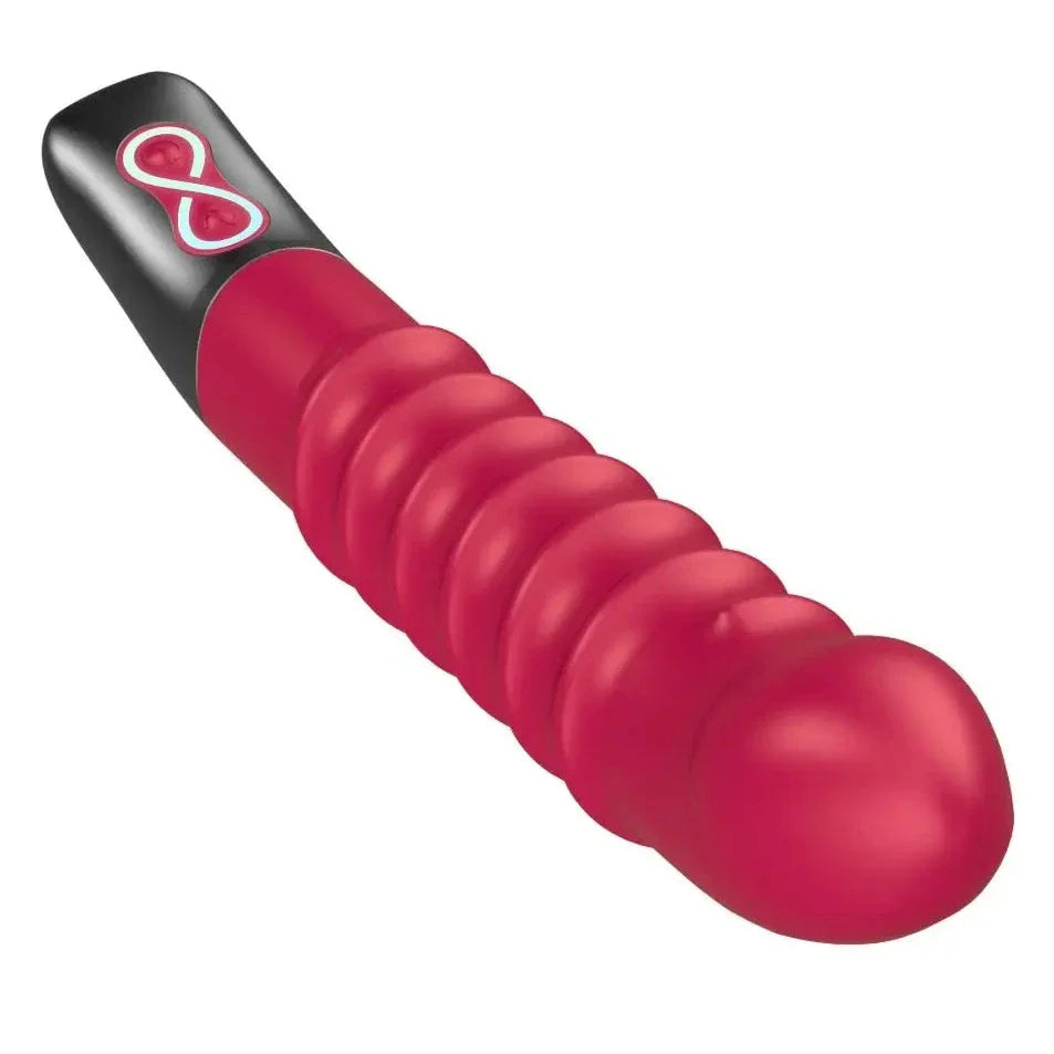 Titanz Spiral 6 Inch Silicone Vibrator USB Rechargeable Pink Ribbed Massager