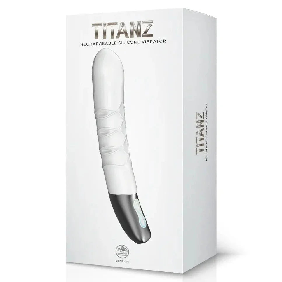 Titanz Thrusting Silicone G-Spot Anal Prostate Vibrator USB Rechargeable Massager White