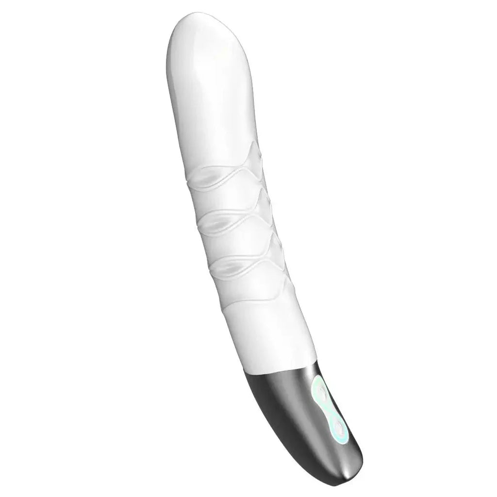 Titanz Thrusting Silicone G-Spot Anal Prostate Vibrator USB Rechargeable Massager White