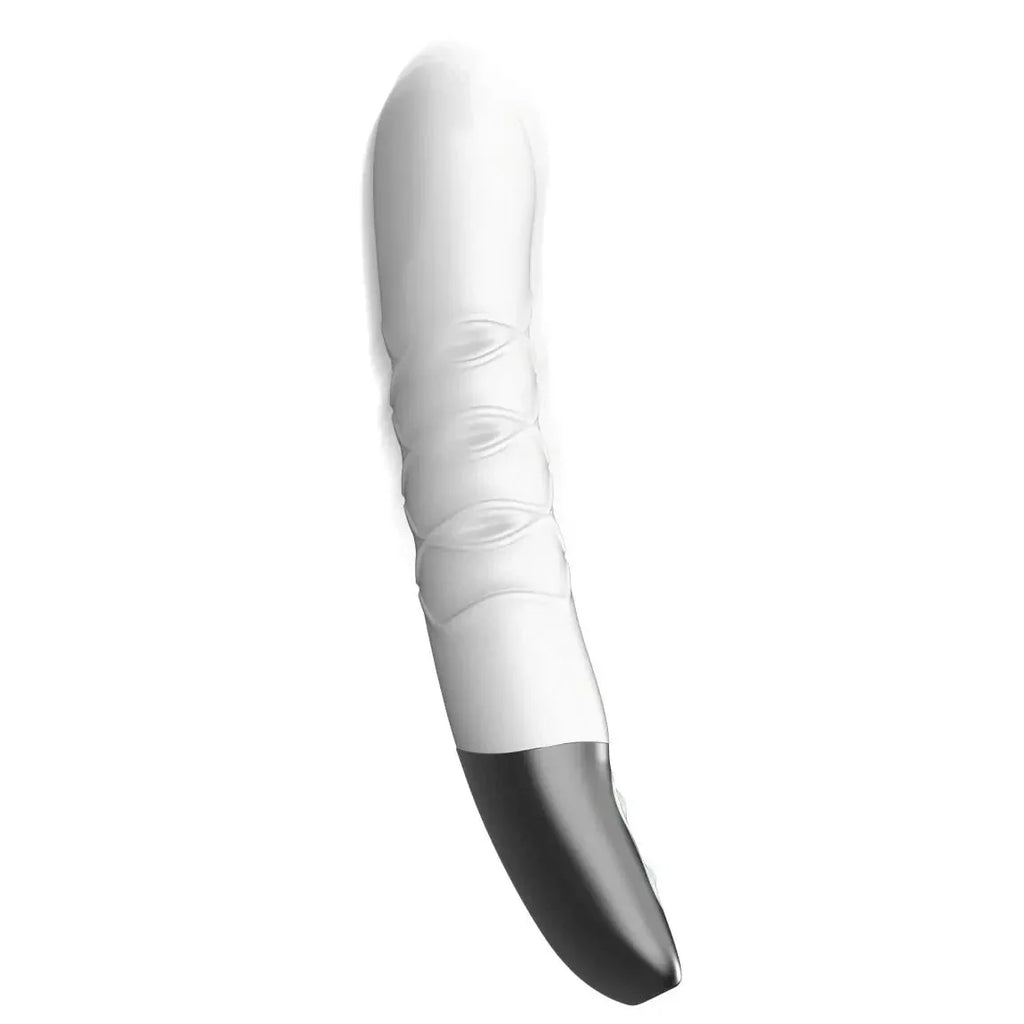 Titanz Thrusting Silicone G-Spot Anal Prostate Vibrator USB Rechargeable Massager White