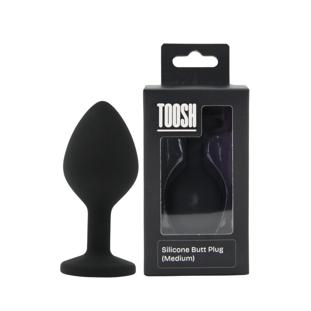 Toosh Black Silicone Gem Butt Anal Plug Prostate BDSM Small Medium Large Set