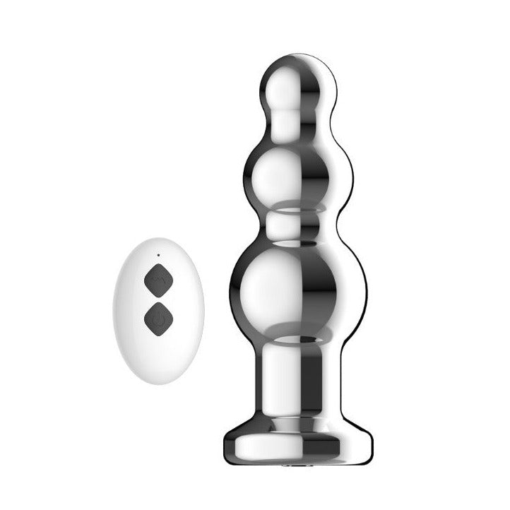 Toosh Remote Controlled Metal 10 Speed Vibrating Anal Beads Butt Plug P-Spot