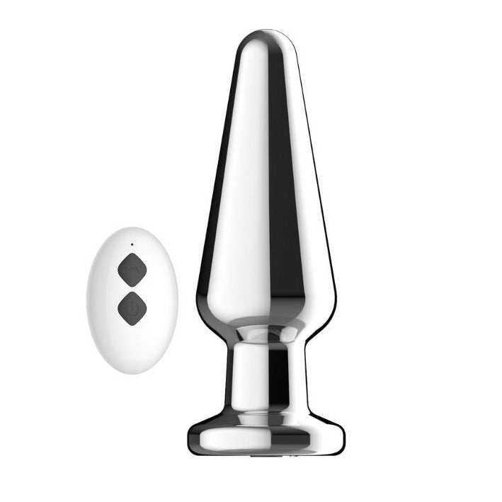 Toosh Remote Controlled Metal 10 Speed Vibrating Anal Butt Plug USB P-Spot BDSM