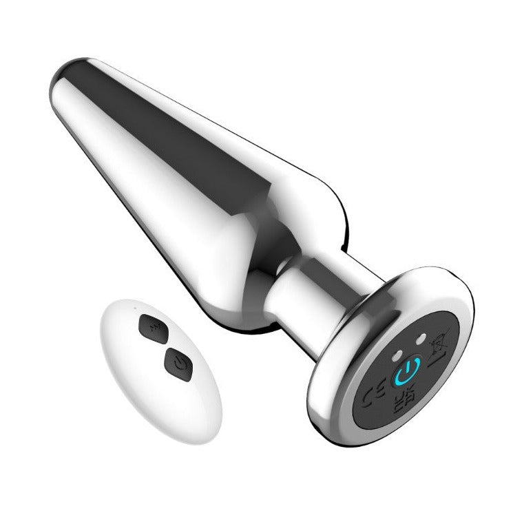 Toosh Remote Controlled Metal 10 Speed Vibrating Anal Butt Plug USB P-Spot BDSM