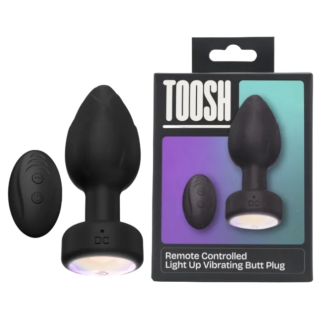 Toosh Remote Controlled Silicone Light Up Vibrating Anal Butt Plug 10 Speed