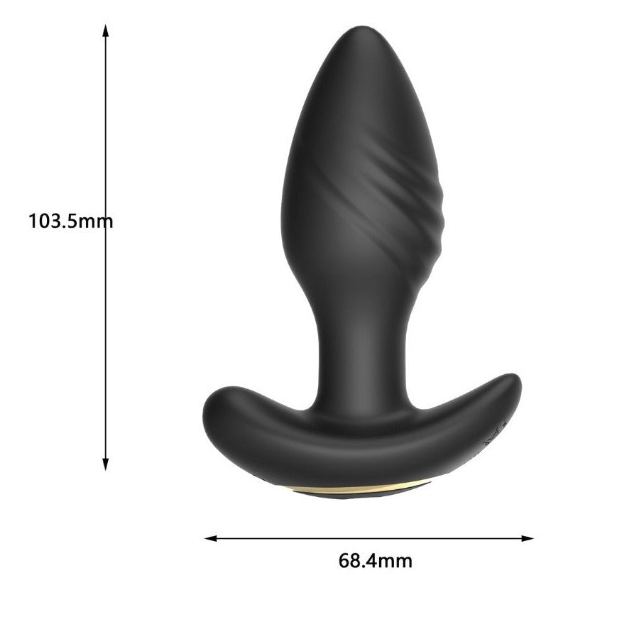 Toosh Remote Controlled Silicone Rotating Vibrating Butt Plug 10 Speed BDSM