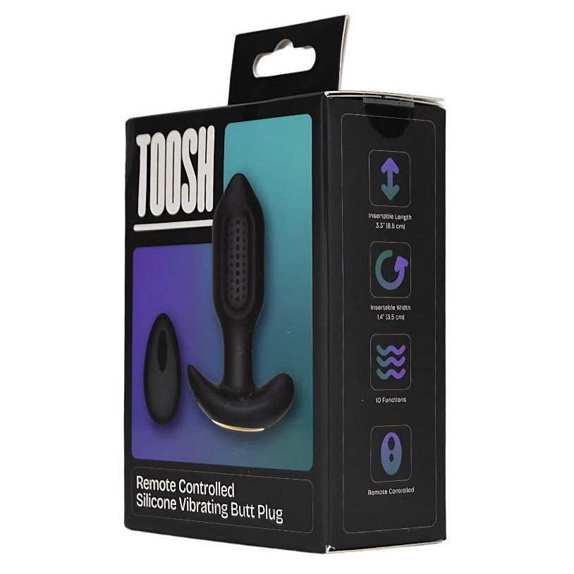 Toosh Remote Controlled Silicone Rotating Vibrating Butt Plug 10 Speed BDSM