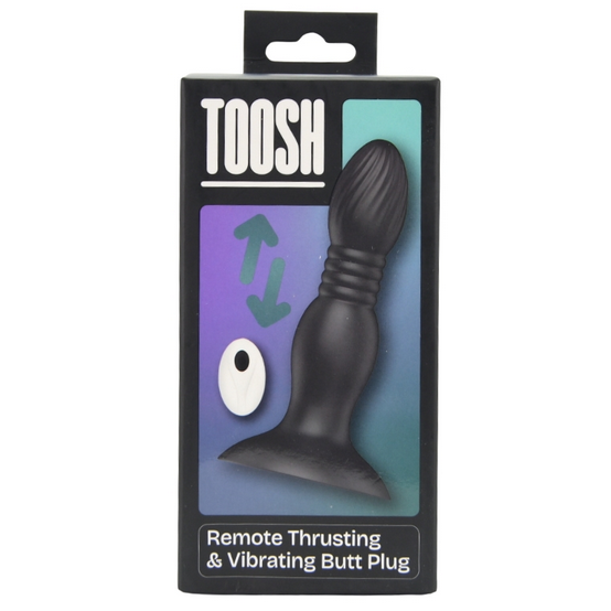 Toosh Remote Controlled Silicone Thrusting Vibrating Anal Butt Plug 10 Speed