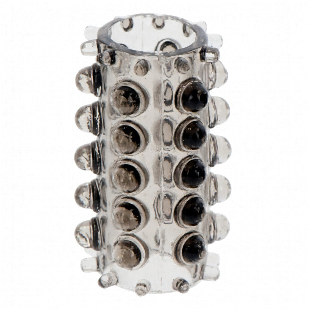 ToyJoy Power Stretchy Penis Sleeve Dotted Textured Open End Smoke Girth Extender