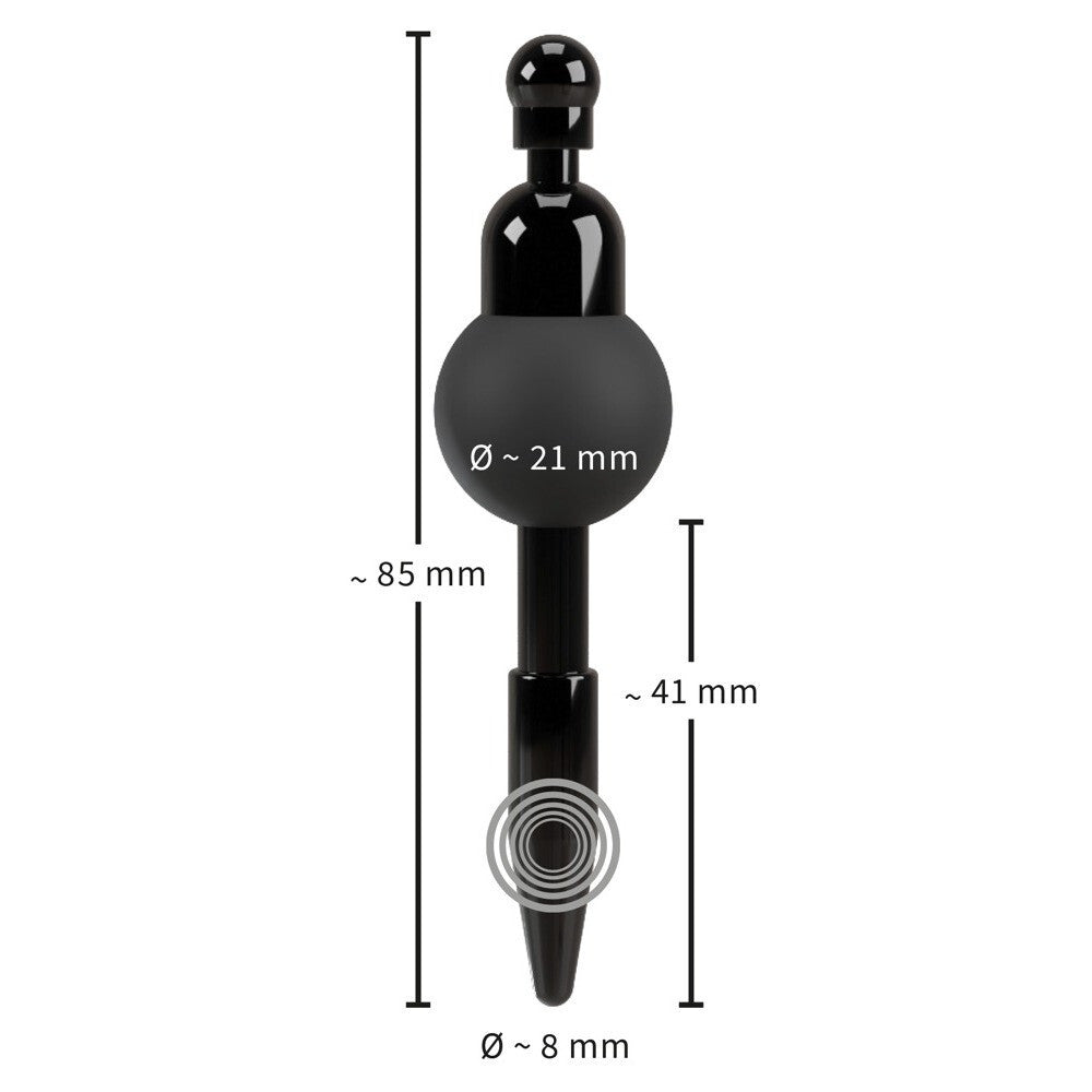 Vibrating Penis Plug Stretcher Urethral Sound BDSM Fetish Male Silicone