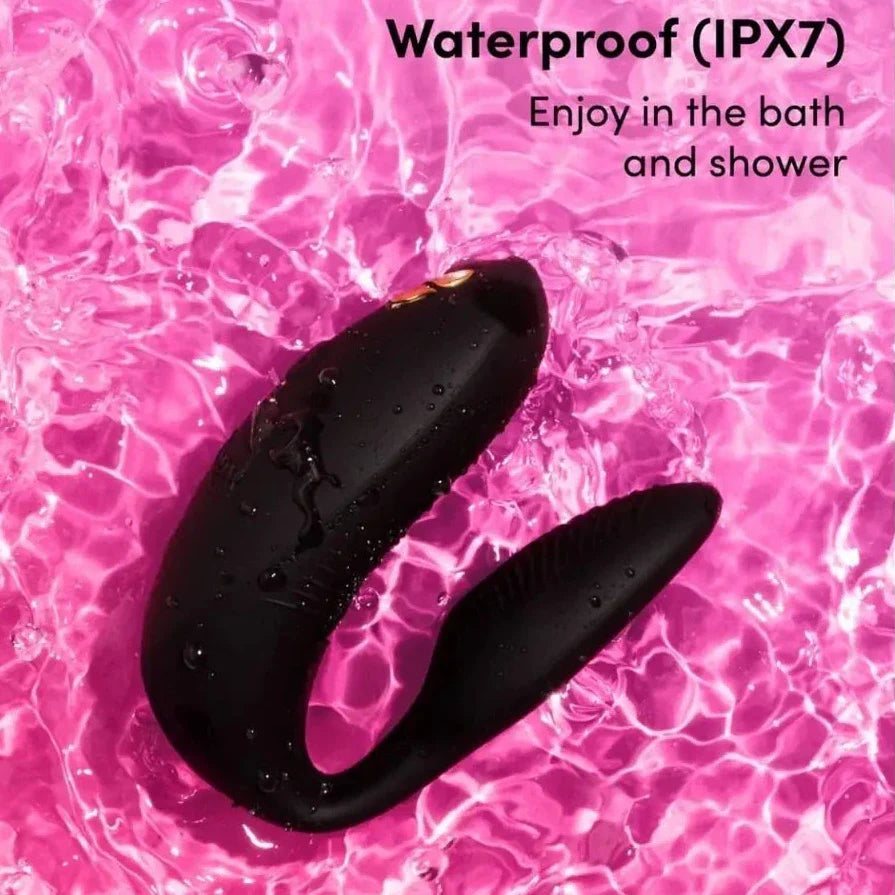 We-Vibe Chorus Pro Satin Couples Remote Controlled Silicone Vibrator Black