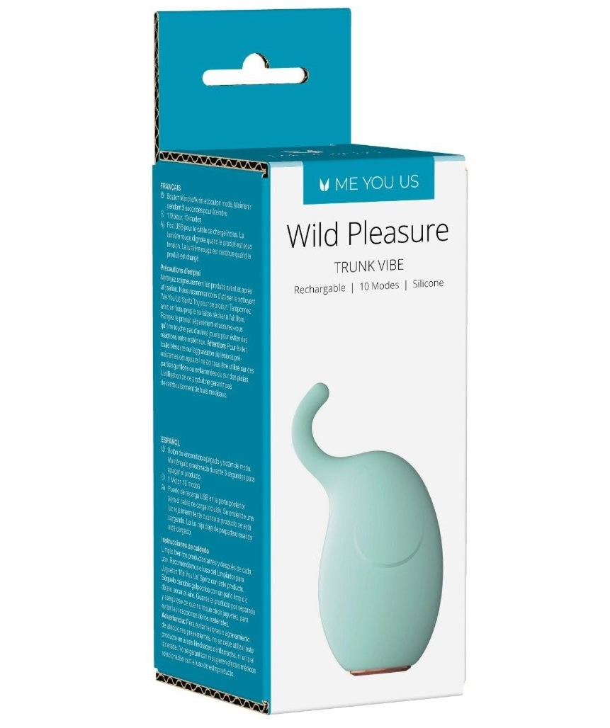 Wild Pleasure Trunk Vibrator Turquoise Clitoral Massager Fantasy Silicone USB