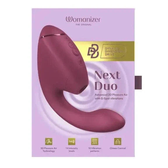 Womanizer Next Duo Dusky Pink Advanced 3D Pleasure Air With G-Spot Vibration