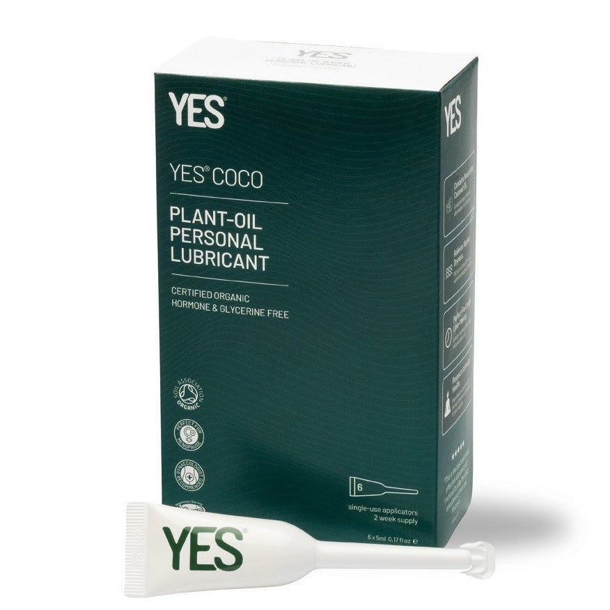 YES Coco Oil-Based Lubricant Moisturiser Natural Gynaecologist Recommended 6x5ml